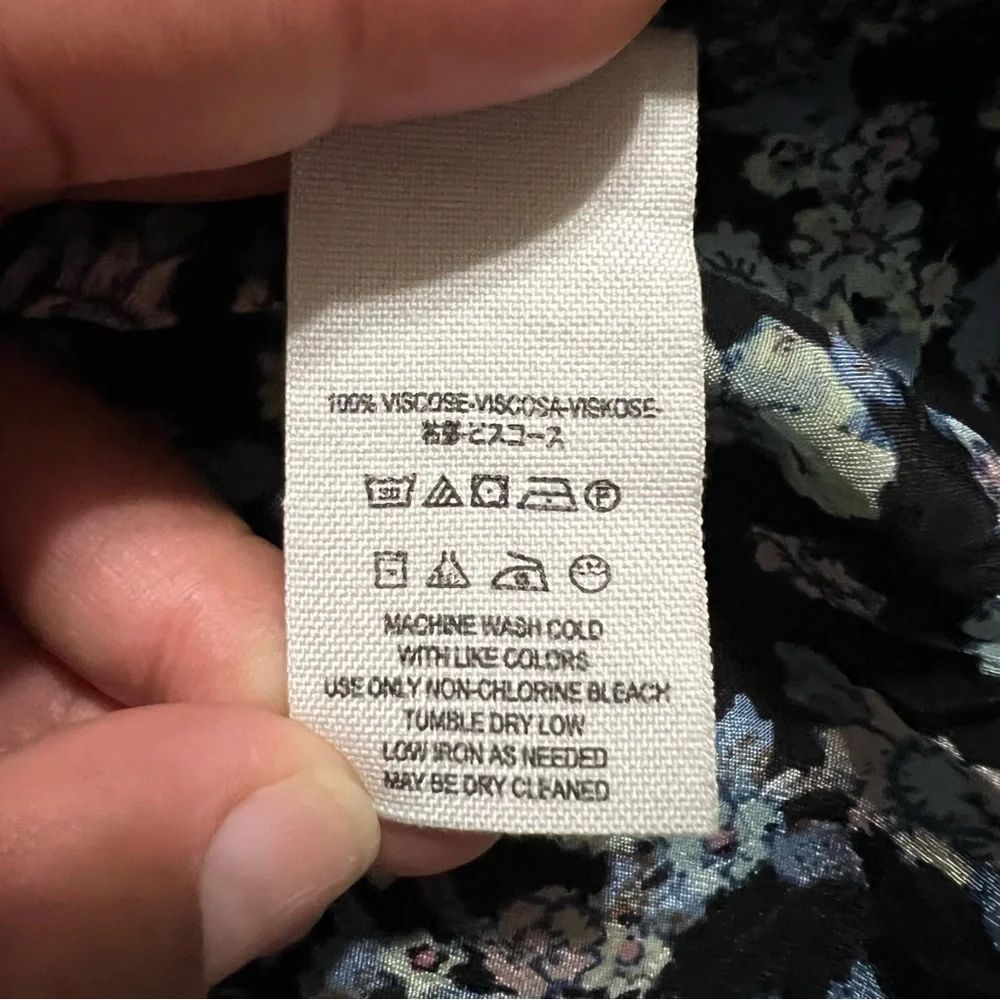 Free People Skyway Drive In Top Women Floral Button Front Blouse *No‎ Belt